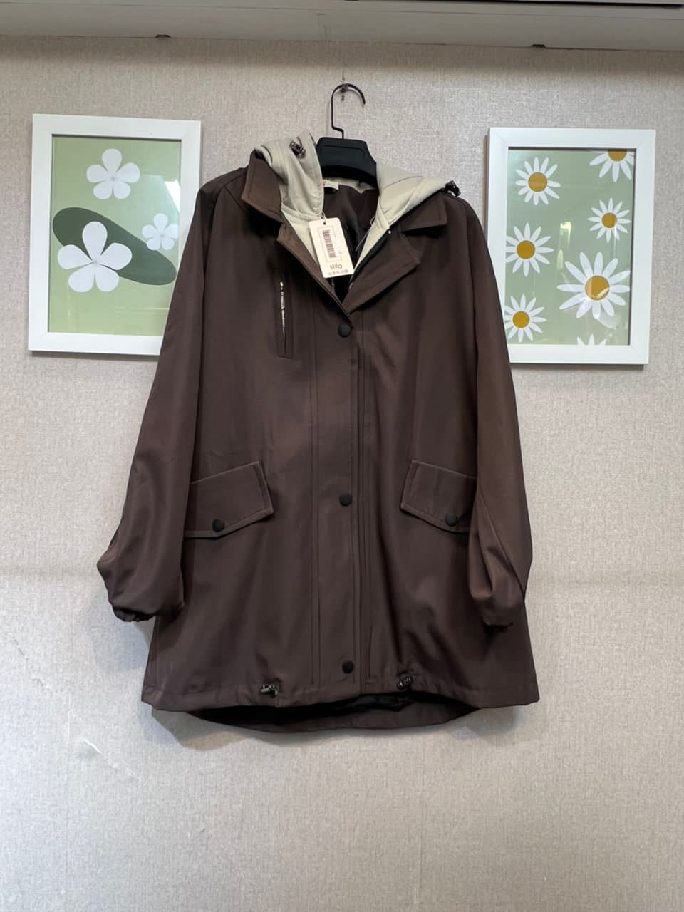 بارانی کوتاه کلاه دار